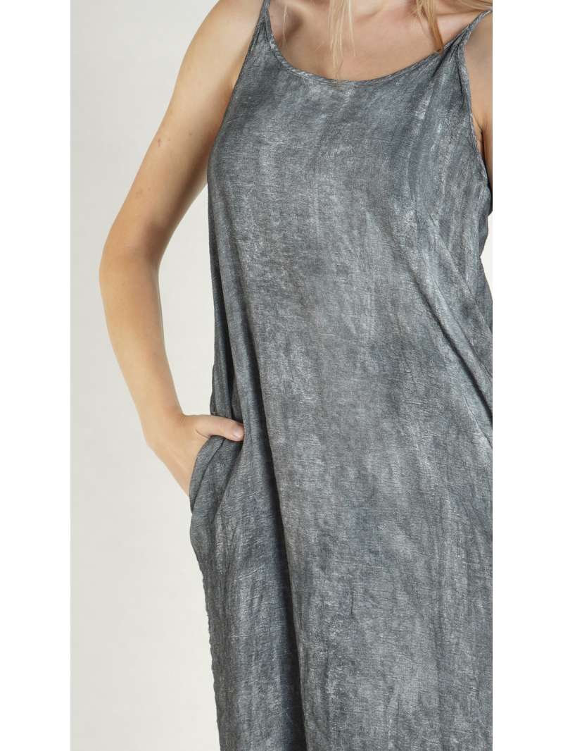 Rundholz DIP - Schmales Viskose Leinen Kleid - 1262010910