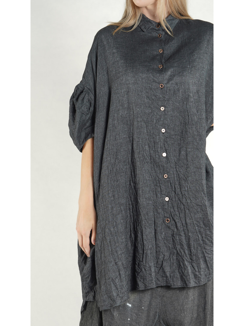 Rundholz DIP - Oversize Viskose Leinen Kleid - 1262010953