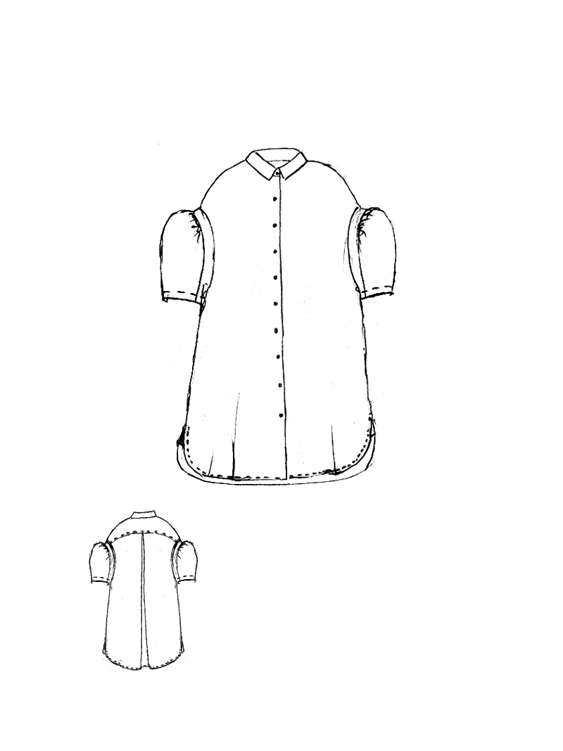 Rundholz DIP - Oversize Viskose Leinen Kleid - 1262010953