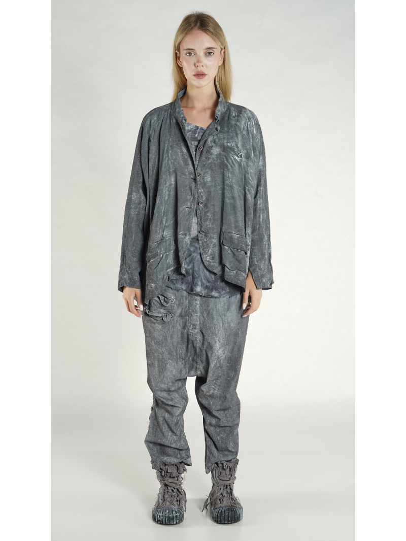 Rundholz DIP - Weite Viskose Leinen Jacke - 1262011148