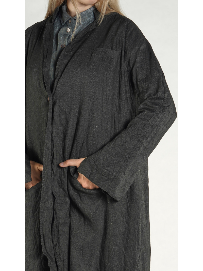 Rundholz DIP - Weiter Viskose Leinen Mantel - 1262011249
