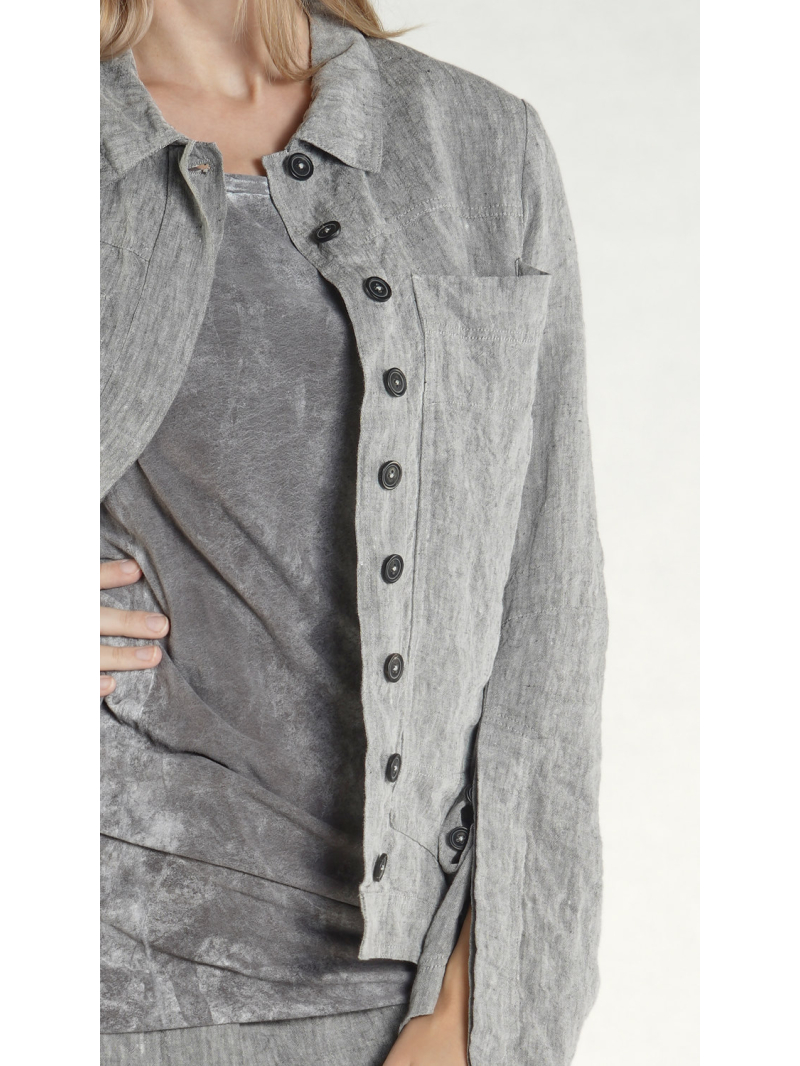 Rundholz DIP - Leinen Mantel mit Schwalbenschwanz - 1262021206