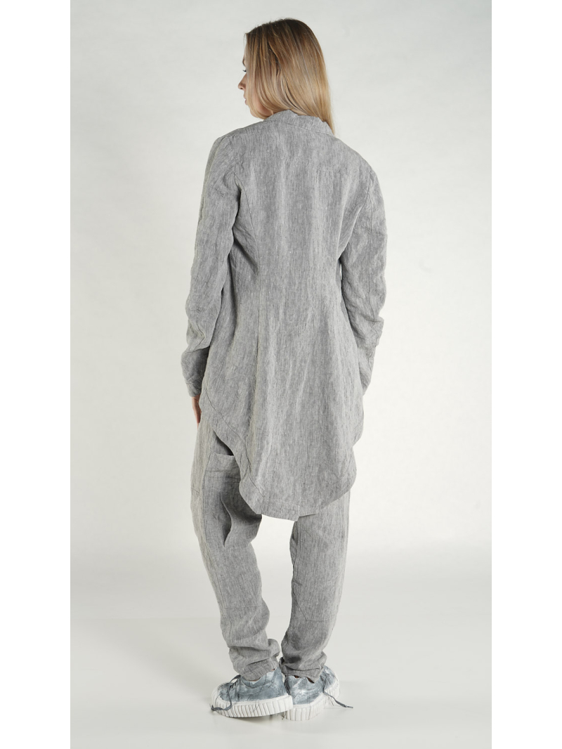 Rundholz DIP - Leinen Mantel mit Schwalbenschwanz - 1262021206