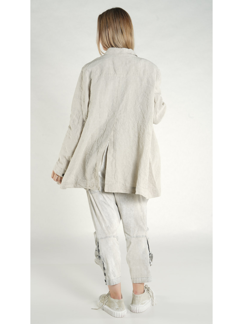 Rundholz DIP - Oversize Leinen Mantel - 1262021207