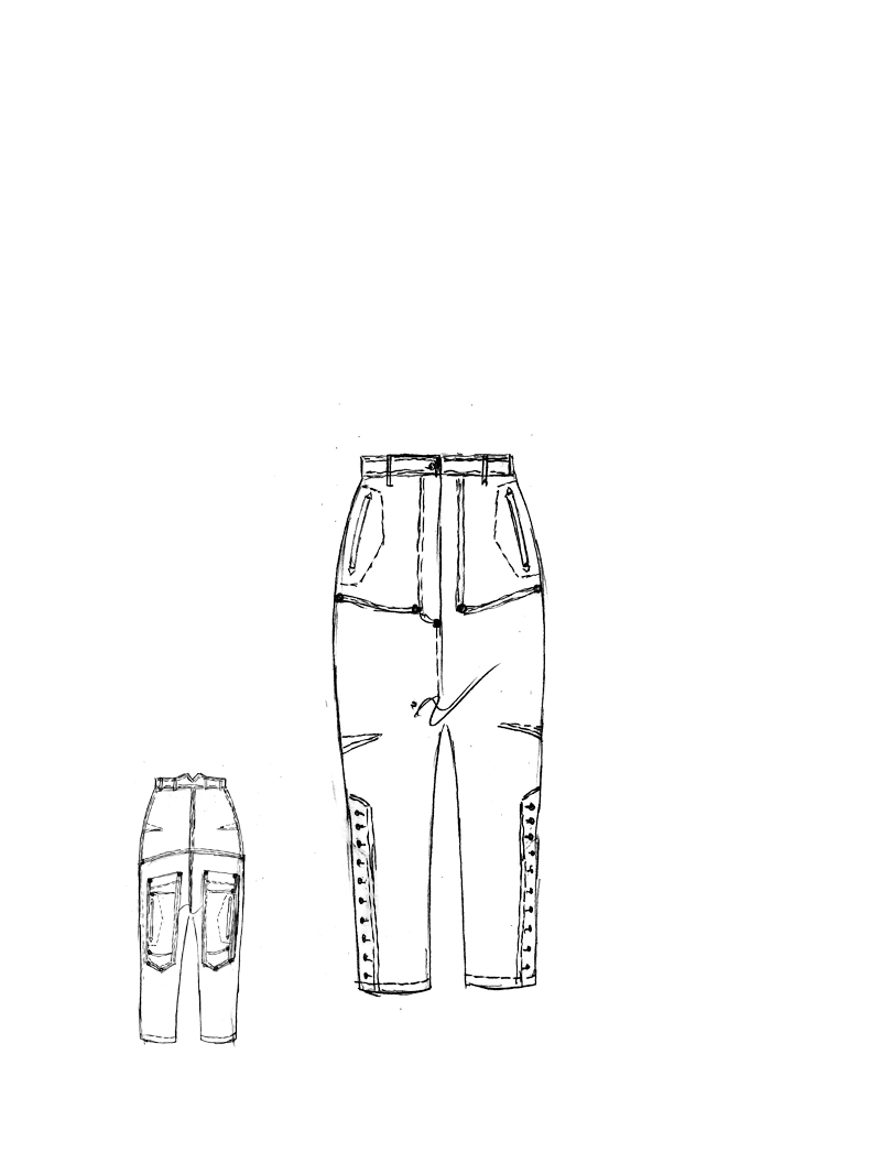 Rundholz DIP - Tulpenförmige Denim Hose - 1262030105