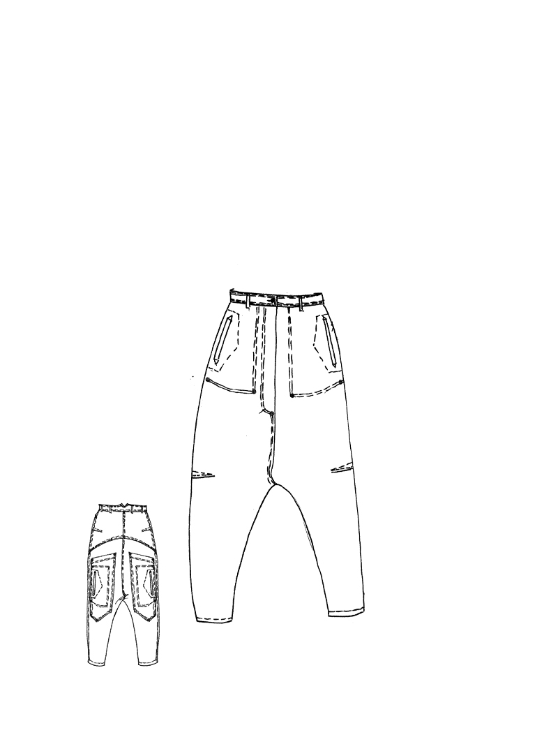 Rundholz DIP - Baggy Fit Hose mit Metallnieten - 1262030112