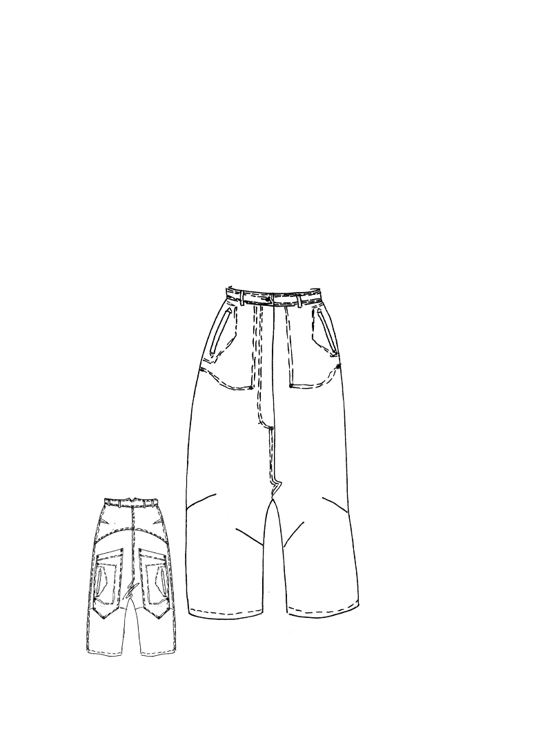 Rundholz DIP - Baggy Fit Hose mit Metallnieten - 1262030113