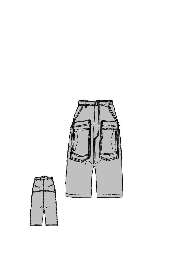 Rundholz DIP - Baggy Fit Hose mit Metallnieten - 1262030124