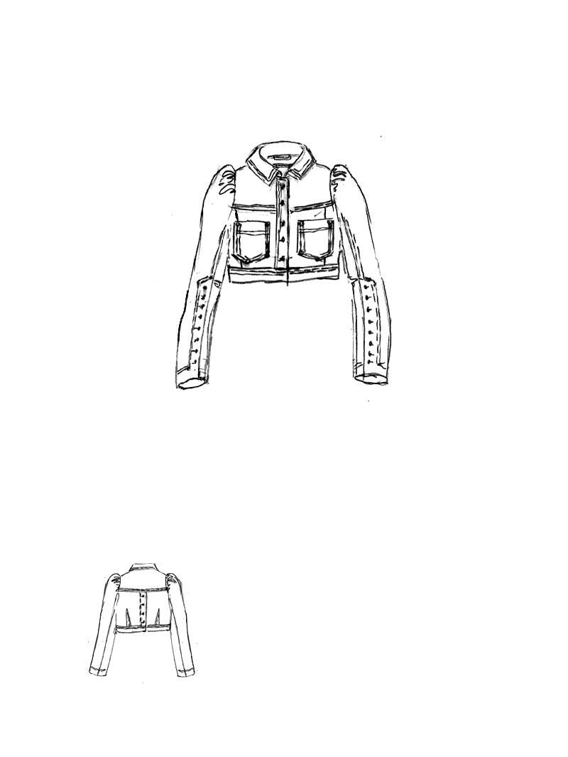 Rundholz DIP - Kurze Denim Jacke - 1262031106