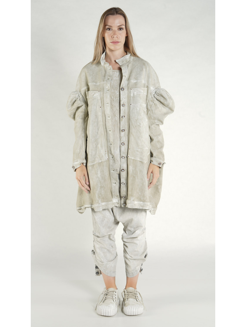 Rundholz DIP - Ballonförmiger Denim Mantel - 1262031231