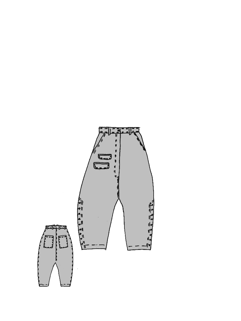 Rundholz DIP - Baggy Fit Hose mit Knopfleiste - 1262070117