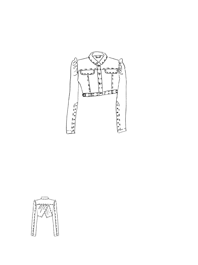 Rundholz DIP - Kurze Stretch Denim Jacke - 1262071101