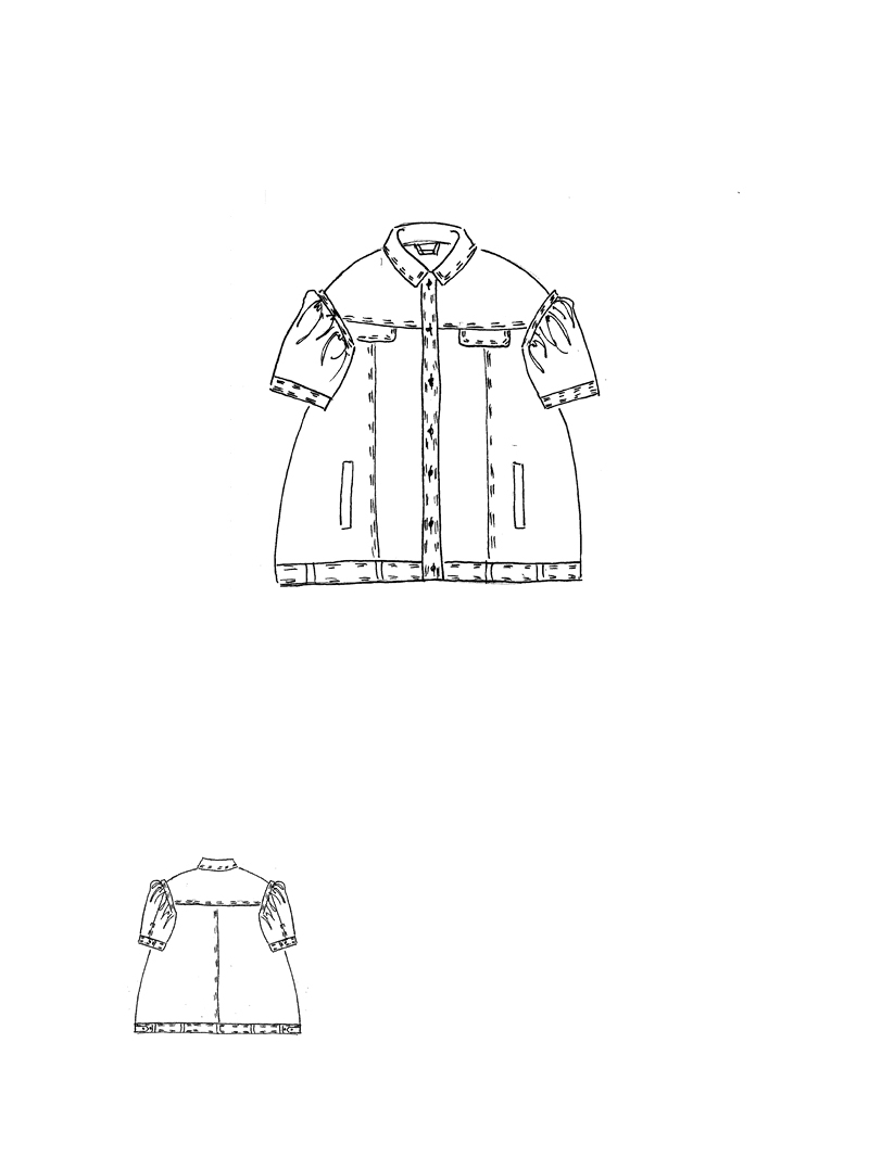 Rundholz DIP - Ausgestellte Stretch Denim Jacke - 1262071106