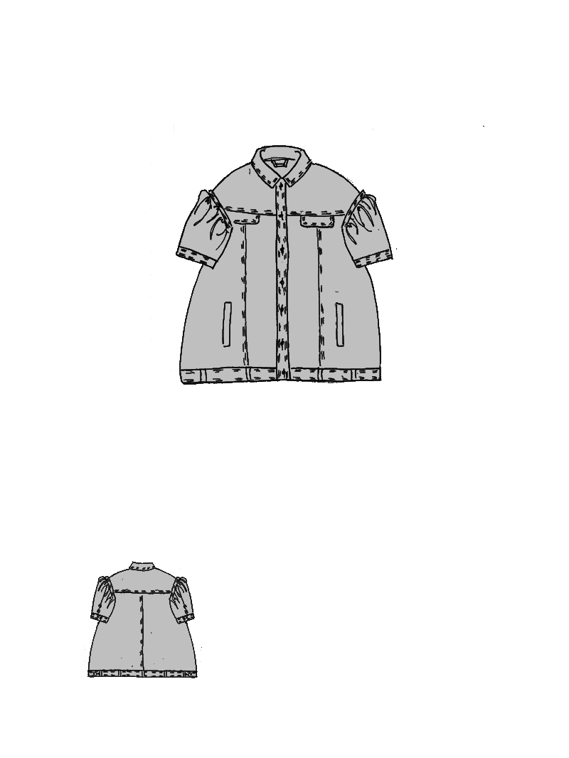 Rundholz DIP - Ausgestellte Baumwolljacke mit Nähten - 1262071116