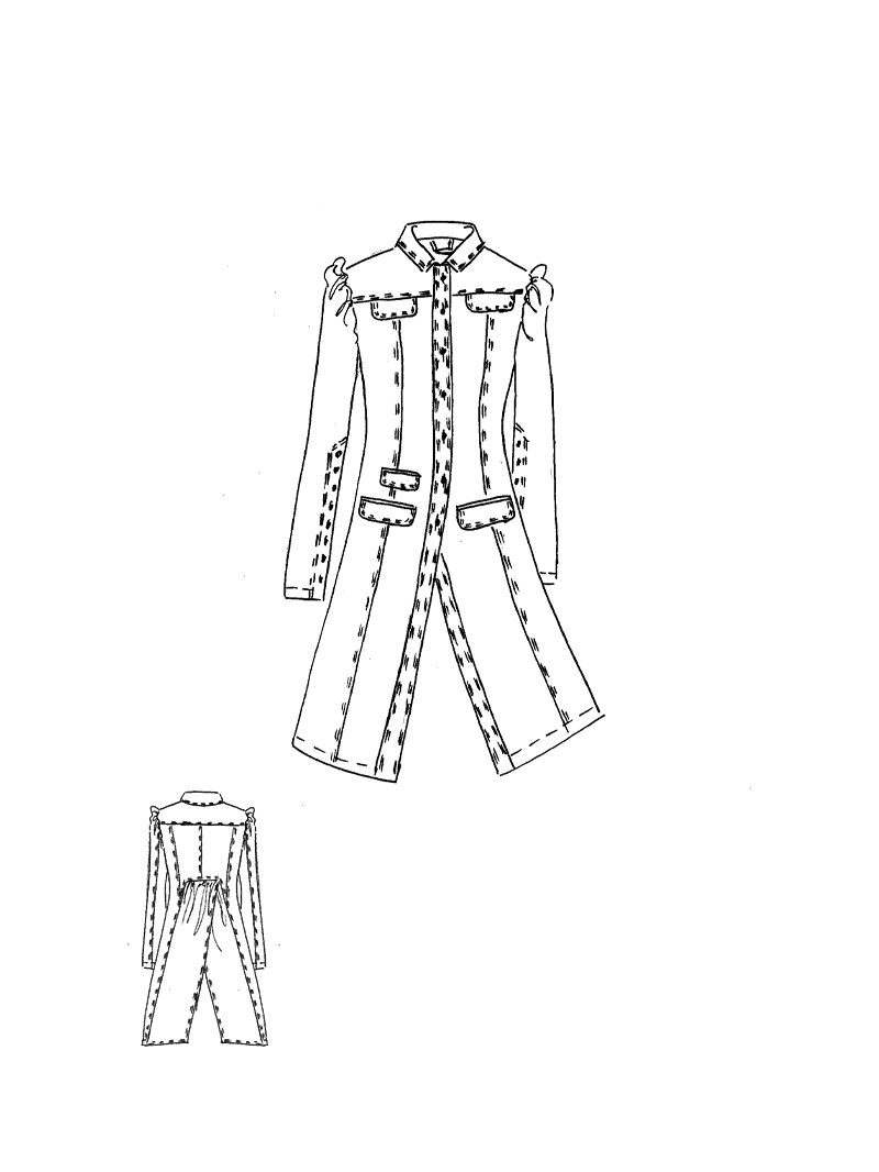 Rundholz DIP - Taillierter Stretch Denim Mantel - 1262071202