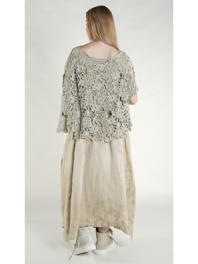 Rundholz DIP - Weites Baumwollspitze Shirt - 1262090610