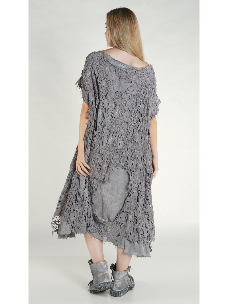 Rundholz DIP - Ausgestelltes Baumwollspitze Kleid - 1262090909