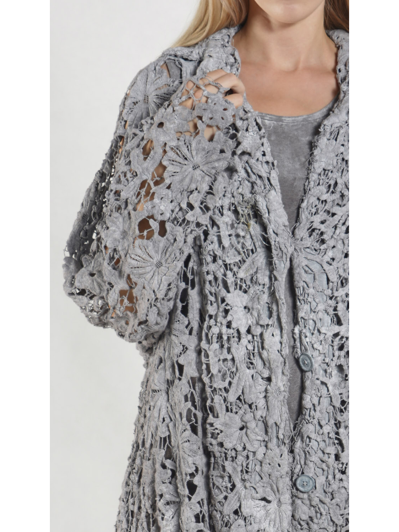 Rundholz DIP - Weite Baumwollspitze Jacke - 1262091108