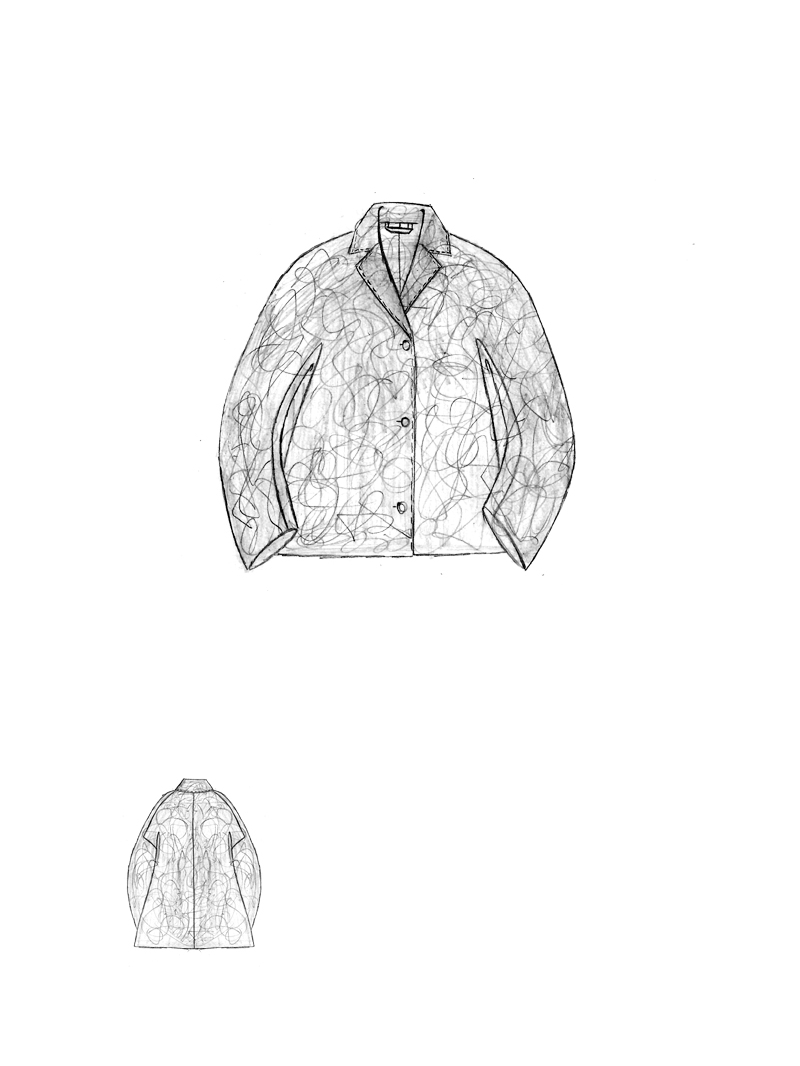 Rundholz DIP - Weite Baumwollspitze Jacke - 1262091108