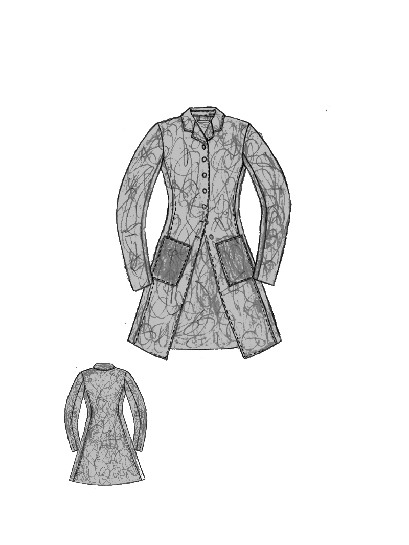 Rundholz DIP - Bananenförmiger Baumwollspitze Mantel - 1262091223