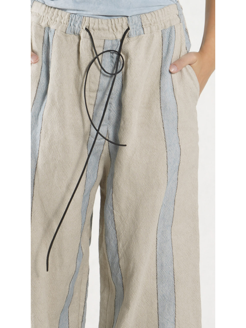 Rundholz DIP - Gerade weite Leinen Hose - 1262100102