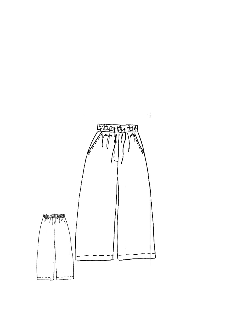 Rundholz DIP - Gerade weite Leinen Hose - 1262100102