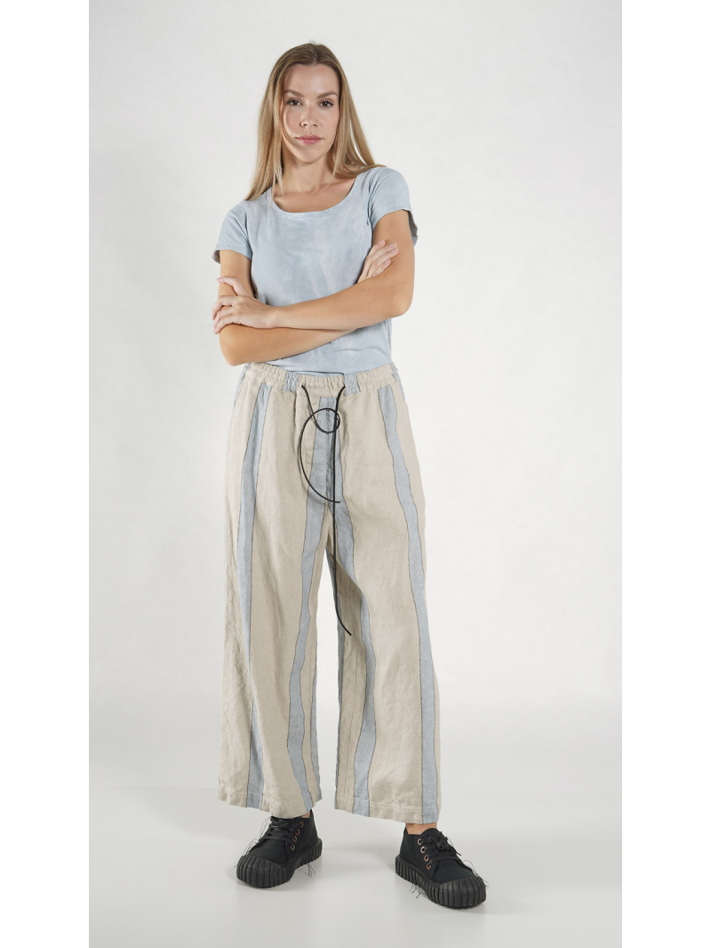 Rundholz DIP - Gerade weite Leinen Hose - 1262100102