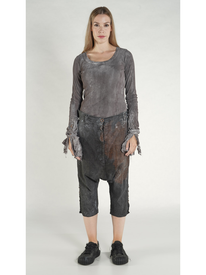 Rundholz DIP - Wadenlange Viskose Leinen Hose - 1262110145