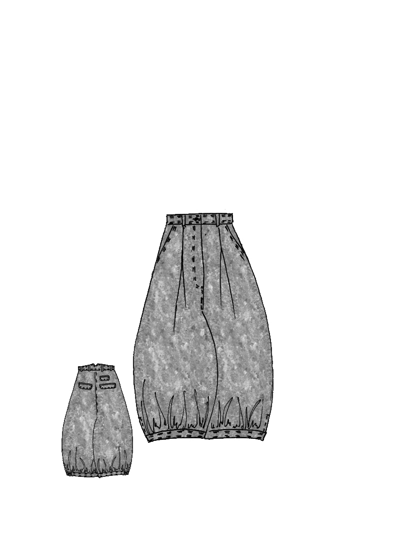 Rundholz DIP - Ballonförmige Viskose Leinen Hose - 1262110127