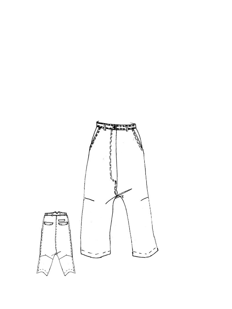 Rundholz DIP - Wadenlange Viskose Leinen Hose - 1262110145