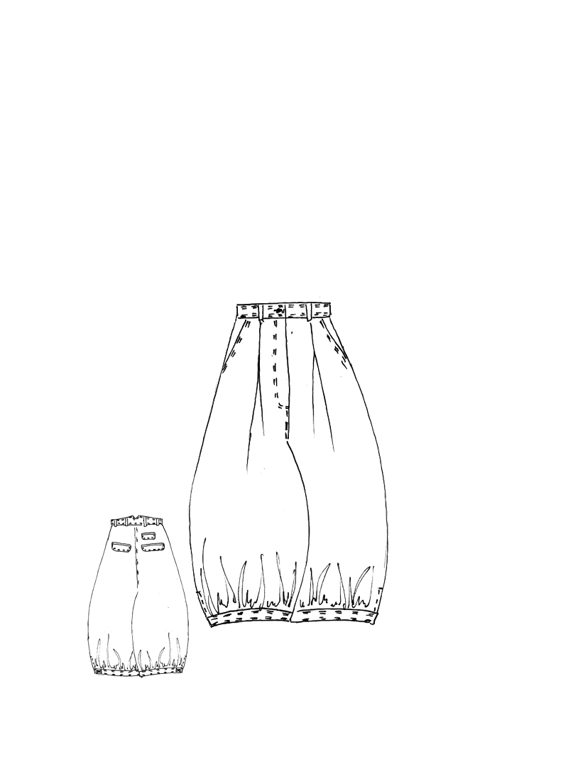 Rundholz DIP - Ballonförmige Viskose Leinen Hose - 1262110147