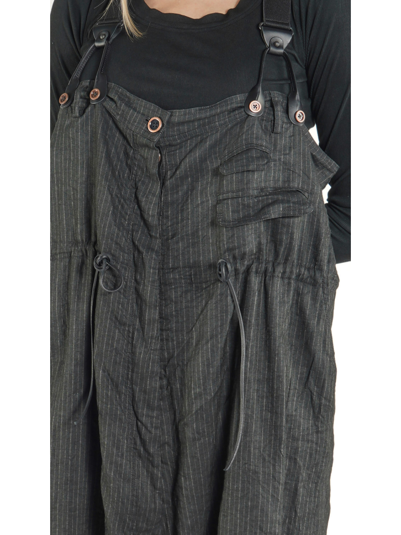 Rundholz DIP - Viskose Leinen Hose mit Hosenträgern - 1262110148