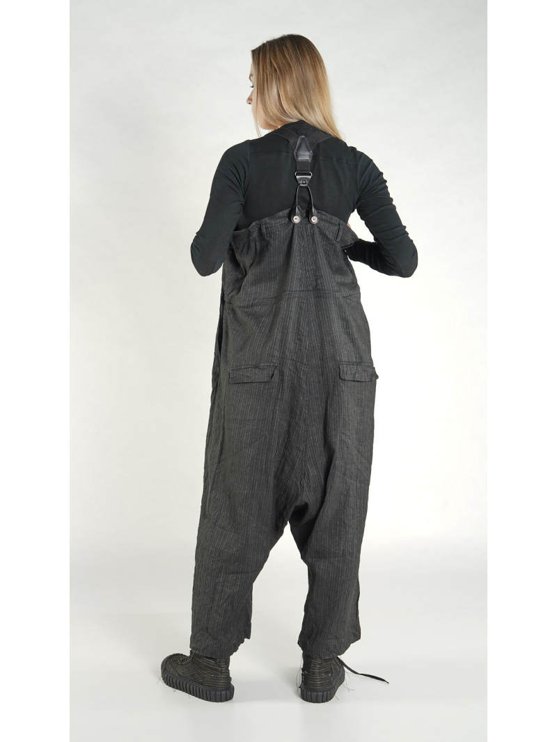 Rundholz DIP - Viskose Leinen Hose mit Hosenträgern - 1262110148