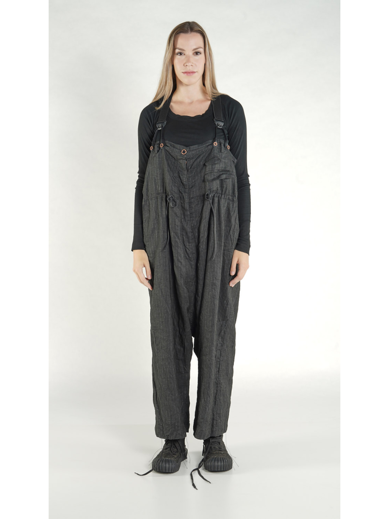 Rundholz DIP - Viskose Leinen Hose mit Hosenträgern - 1262110148