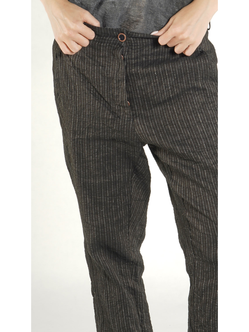 Rundholz DIP - Schmale Viskose Leinen Hose - 1262110149