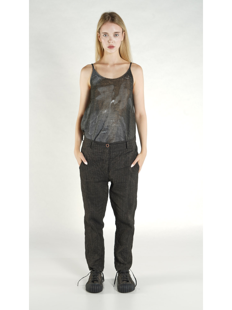 Rundholz DIP - Schmale Viskose Leinen Hose - 1262110149