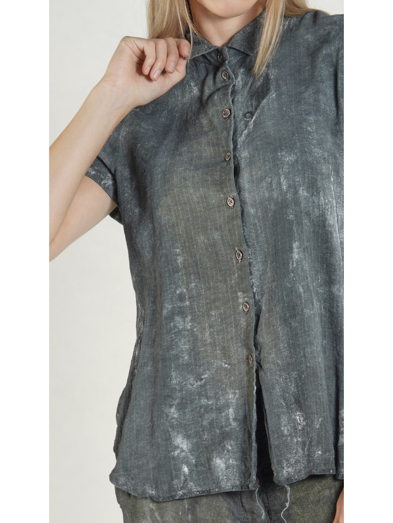 Rundholz DIP - Schmale Viskose Leinen Bluse - 1262110410