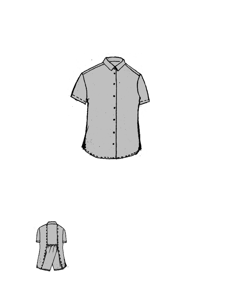 Rundholz DIP - Schmale Viskose Leinen Bluse - 1262110410