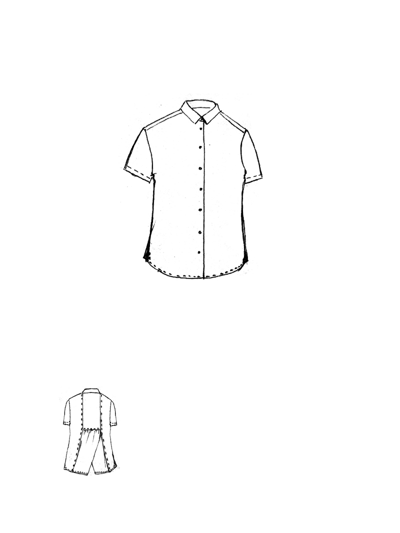 Rundholz DIP - Schmale Viskose Leinen Bluse - 1262110450