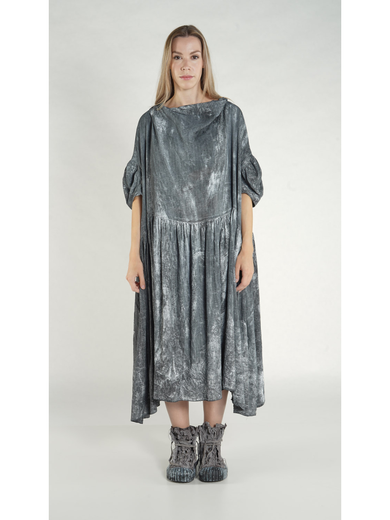 Rundholz DIP - Weites Viskose Leinen Kleid - 1262110953