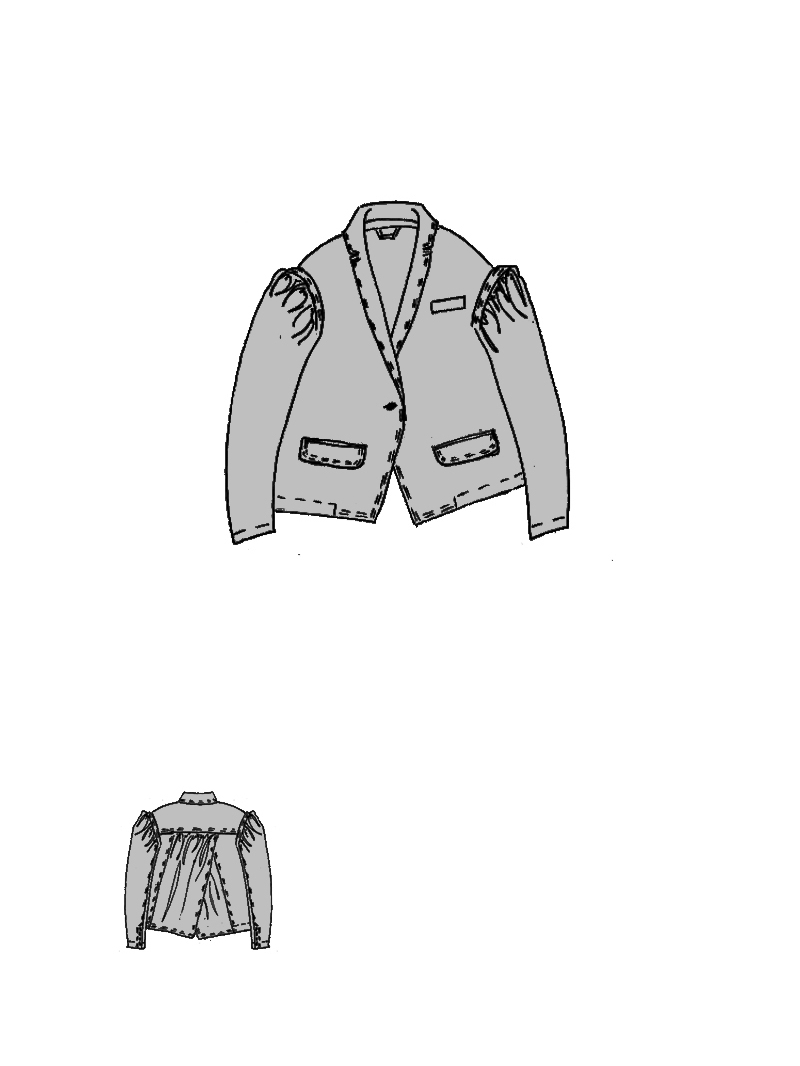 Rundholz DIP - Gerade weite Viskose Leinen Jacke - 1262111104