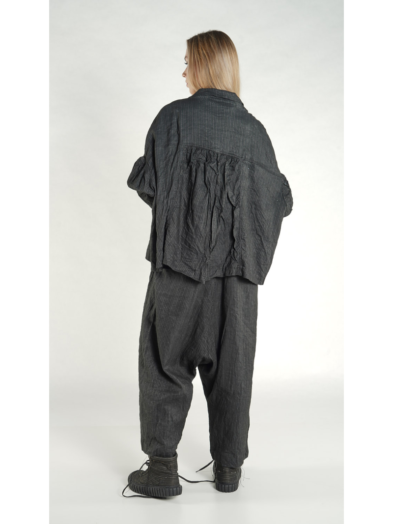 Rundholz DIP - Gerade weite Viskose Leinen Jacke - 1262111144