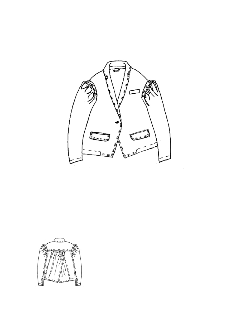 Rundholz DIP - Gerade weite Viskose Leinen Jacke - 1262111144