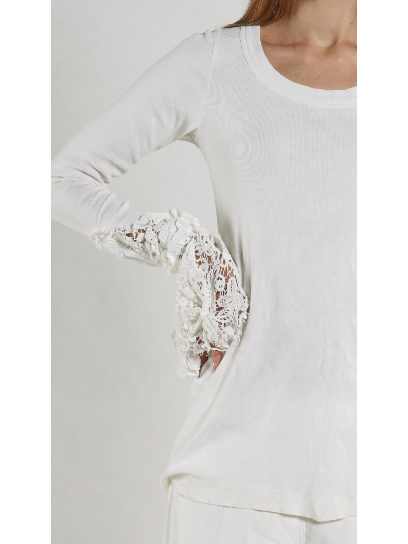 Rundholz DIP - Schmales Rippen Jersey Shirt - 1262180502