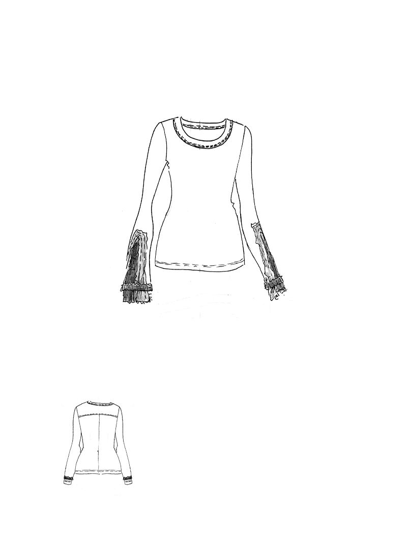 Rundholz DIP - Schmales Rippen Jersey Shirt - 1262180502