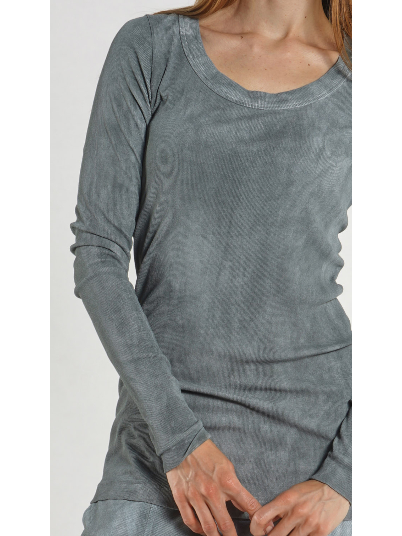 Rundholz DIP - Langärmeliges Rippen Jersey Shirt - 1262180506