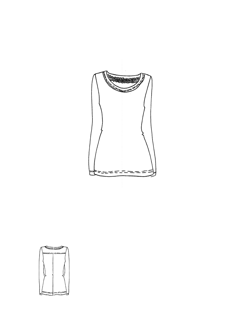 Rundholz DIP - Langärmeliges Rippen Jersey Shirt - 1262180506