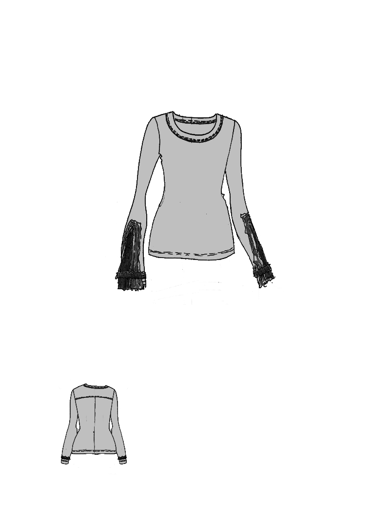 Rundholz DIP - Schmales Rippen Jersey Shirt - 1262180512