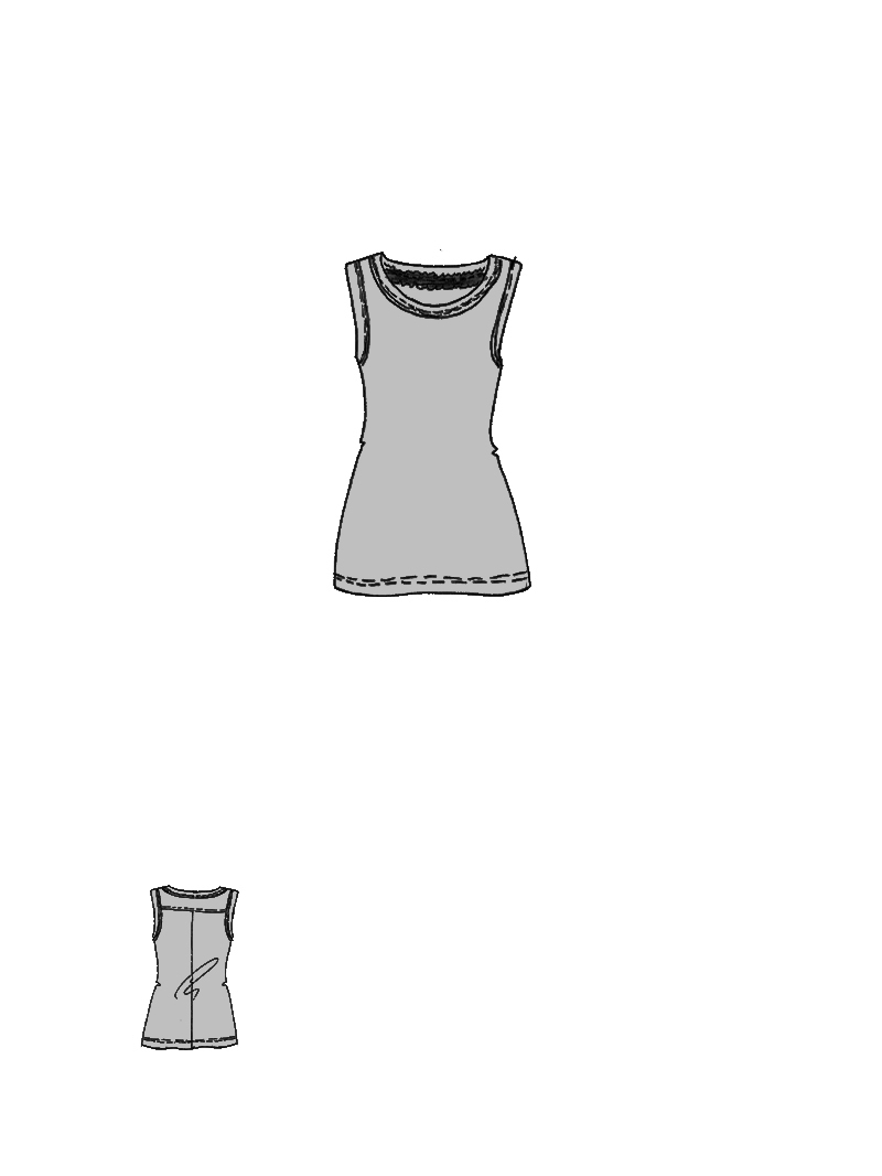 Rundholz DIP - Rippen Jersey Top - 1262180817