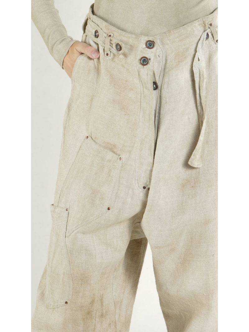 Rundholz DIP - Gerade weite Hanf Hose - 1262200102